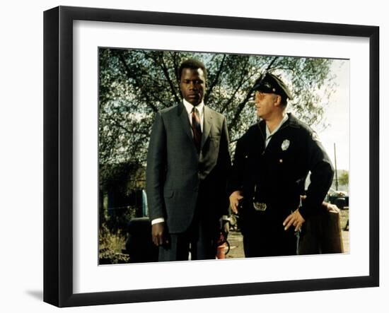 In The Heat Of The Night, Sidney Poitier, Rod Steiger, 1967-null-Framed Photo