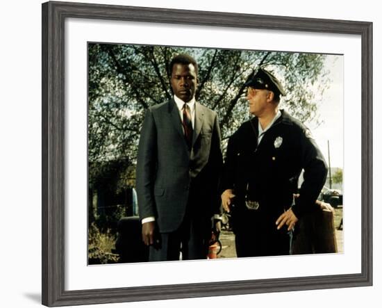 In The Heat Of The Night, Sidney Poitier, Rod Steiger, 1967-null-Framed Photo