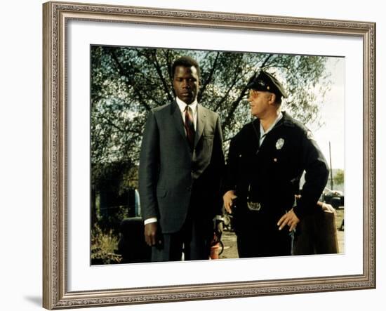 In The Heat Of The Night, Sidney Poitier, Rod Steiger, 1967-null-Framed Photo