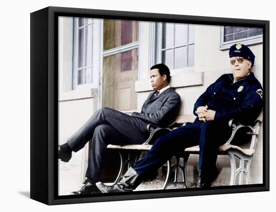 In the Heat of the Night, Sidney Poitier, Rod Steiger, 1967-null-Framed Stretched Canvas