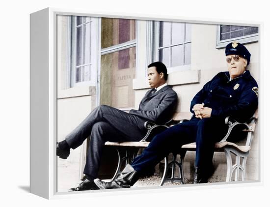 In the Heat of the Night, Sidney Poitier, Rod Steiger, 1967-null-Framed Stretched Canvas