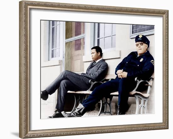 In the Heat of the Night, Sidney Poitier, Rod Steiger, 1967-null-Framed Photo