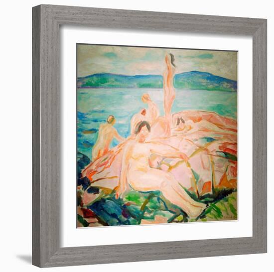 In the Height of the Summer, 1915-Edvard Munch-Framed Giclee Print