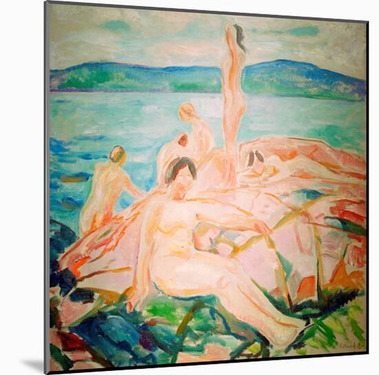 In the Height of the Summer, 1915-Edvard Munch-Mounted Giclee Print