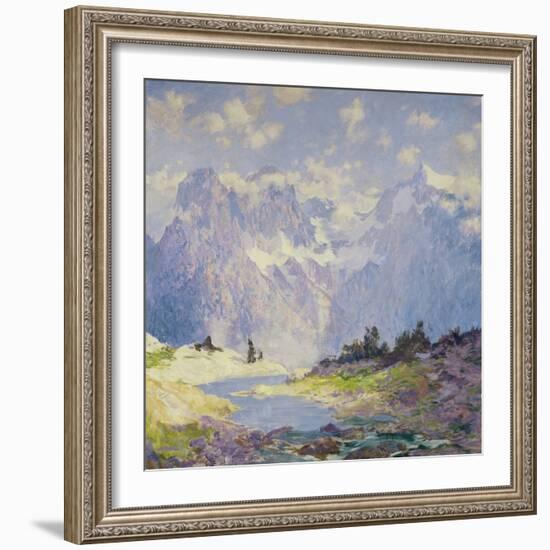 In the High Canadian Rockies, c.1914-1920-Guy Rose-Framed Giclee Print