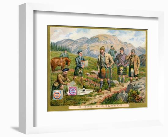 In the Highlands', a Promotional Card for Huntley and Palmers Biscuits, C.1890-null-Framed Giclee Print