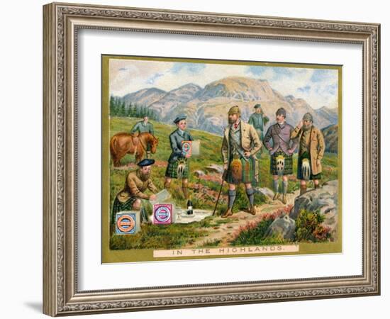 In the Highlands', a Promotional Card for Huntley and Palmers Biscuits, C.1890-null-Framed Giclee Print