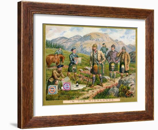 In the Highlands', a Promotional Card for Huntley and Palmers Biscuits, C.1890-null-Framed Giclee Print