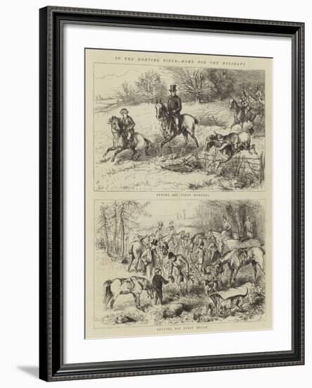 In the Hunting Field, Home for the Holidays-null-Framed Giclee Print