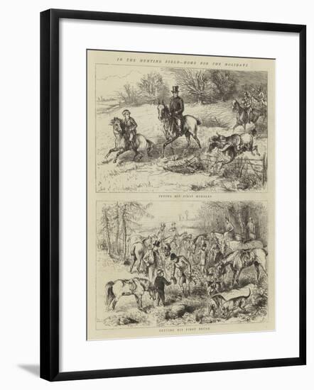 In the Hunting Field, Home for the Holidays-null-Framed Giclee Print