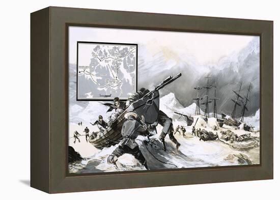 In the Ice For over Two Years, John Franklin's Men Abandoned Their Ship and Set Out on Foot-Gerry Wood-Framed Premier Image Canvas