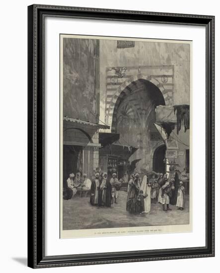 In the Khan El-Khalily at Cairo, Egyptian Traders from the Red Sea-Charles Auguste Loye-Framed Giclee Print