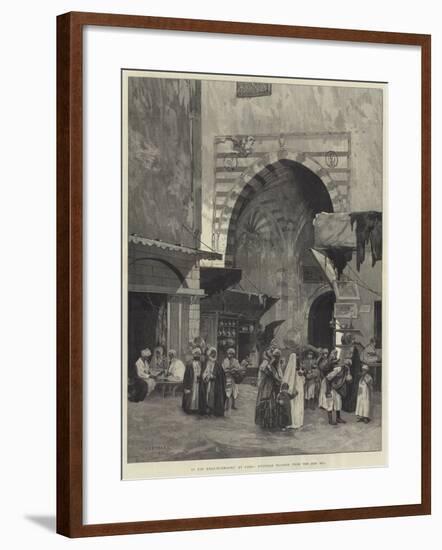 In the Khan El-Khalily at Cairo, Egyptian Traders from the Red Sea-Charles Auguste Loye-Framed Giclee Print