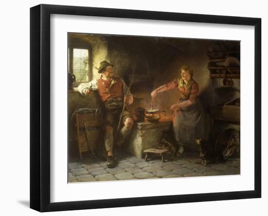 In the Kitchen, 1901-Hugo Kauffmann-Framed Giclee Print