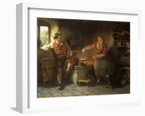 In the Kitchen, 1901-Hugo Kauffmann-Framed Giclee Print