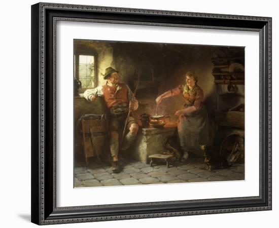 In the Kitchen, 1901-Hugo Kauffmann-Framed Giclee Print