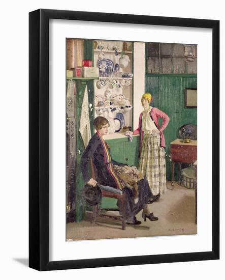 In the Kitchen, 1918-Harold Harvey-Framed Giclee Print