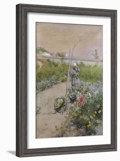 In the Kitchen Garden, 1883-Carl Larsson-Framed Giclee Print