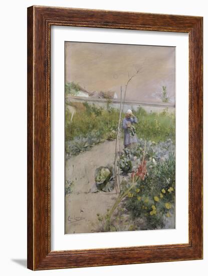 In the Kitchen Garden, 1883-Carl Larsson-Framed Giclee Print