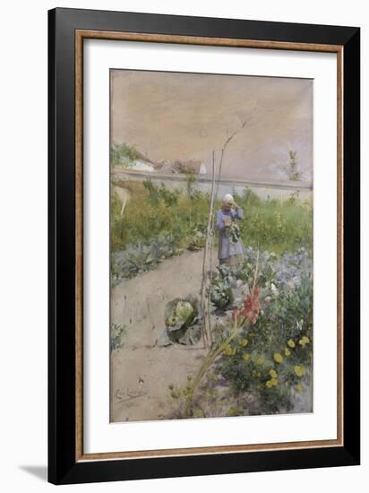 In the Kitchen Garden, 1883-Carl Larsson-Framed Giclee Print