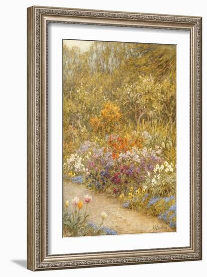 In the Kitchen Garden, Farringford-Helen Allingham-Framed Giclee Print