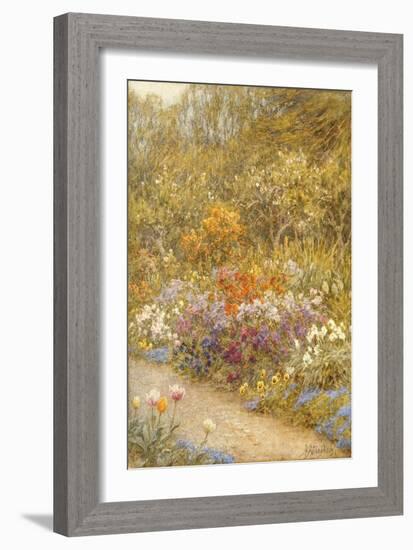 In the Kitchen Garden, Farringford-Helen Allingham-Framed Giclee Print