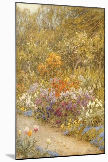 In the Kitchen Garden, Farringford-Helen Allingham-Mounted Giclee Print