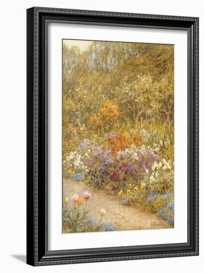 In the Kitchen Garden, Farringford-Helen Allingham-Framed Giclee Print