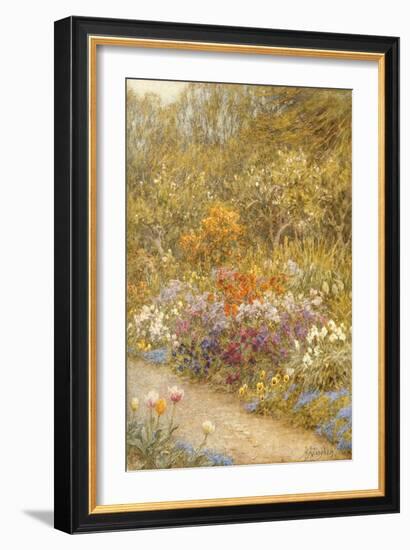 In the Kitchen Garden, Farringford-Helen Allingham-Framed Giclee Print