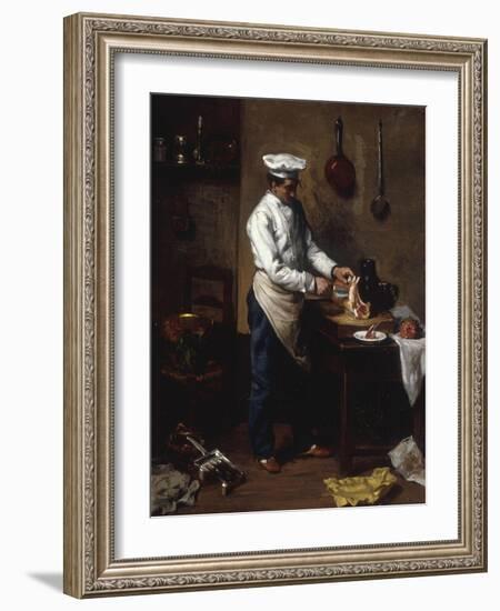 In the Kitchen-Theodule Ribot-Framed Giclee Print