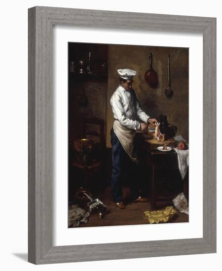 In the Kitchen-Theodule Ribot-Framed Giclee Print