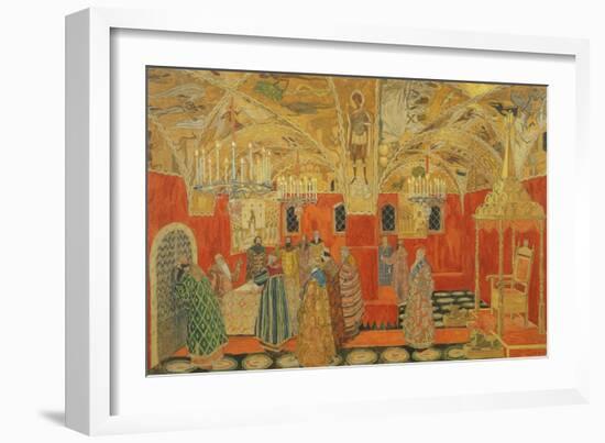 In the Kremlin, Scene from the Opera 'Boris Godunov' by M. Mussorgsky-Aleksandr Jakovlevic Golovin-Framed Giclee Print