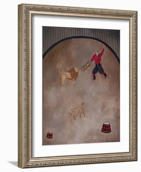 In the Lions' Cage, 1980-Mary Stuart-Framed Giclee Print