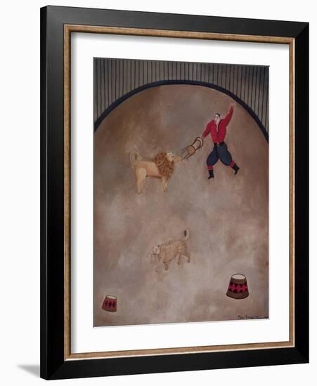 In the Lions' Cage, 1980-Mary Stuart-Framed Giclee Print