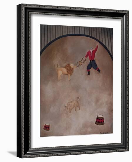 In the Lions' Cage, 1980-Mary Stuart-Framed Giclee Print