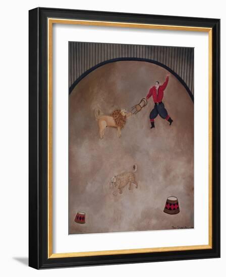 In the Lions' Cage, 1980-Mary Stuart-Framed Giclee Print