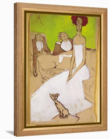 In the Living Room (In Salotto)-Ugo Valeri-Framed Premier Image Canvas