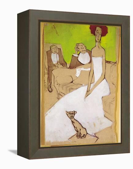 In the Living Room (In Salotto)-Ugo Valeri-Framed Premier Image Canvas