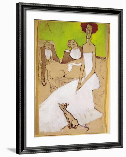 In the Living Room (In Salotto)-Ugo Valeri-Framed Giclee Print