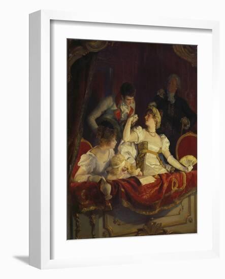 In the Loge, about 1900-Franz Simm-Framed Giclee Print