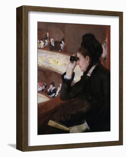 In the Loge by Mary Cassatt-Mary Cassatt-Framed Giclee Print