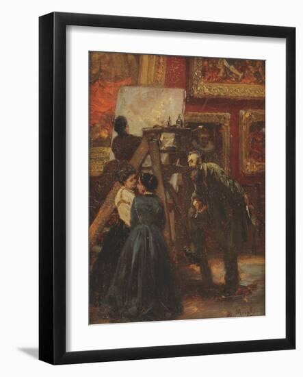 In the Louvre, 1867-Adolph Friedrich Erdmann von Menzel-Framed Giclee Print