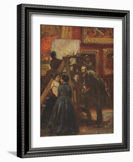 In the Louvre, 1867-Adolph Friedrich Erdmann von Menzel-Framed Giclee Print