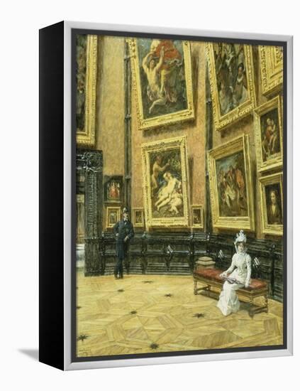 In the Louvre, 1899-Louis Beroud-Framed Premier Image Canvas