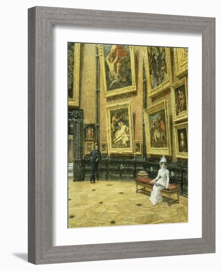 In the Louvre, 1899-Louis Beroud-Framed Giclee Print