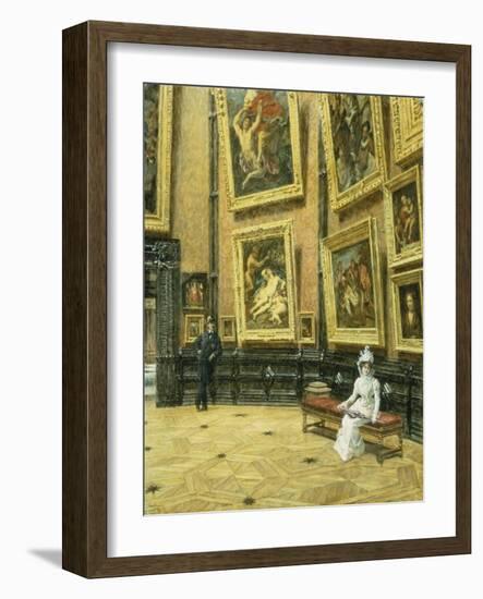 In the Louvre, 1899-Louis Beroud-Framed Giclee Print