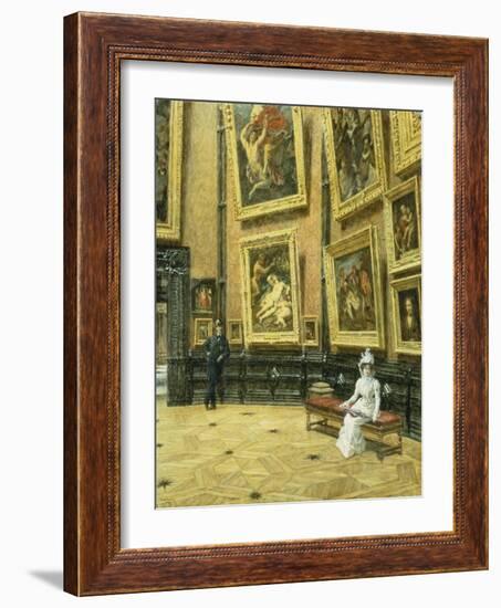 In the Louvre, 1899-Louis Beroud-Framed Giclee Print