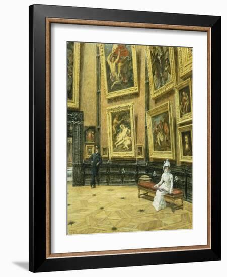 In the Louvre, 1899-Louis Beroud-Framed Giclee Print