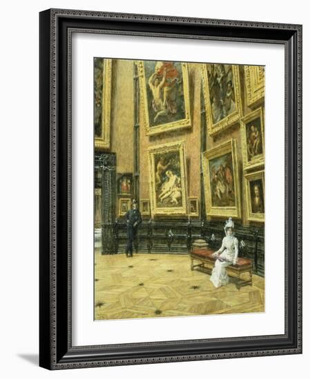 In the Louvre, 1899-Louis Beroud-Framed Giclee Print