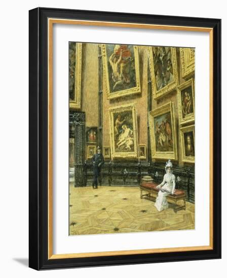 In the Louvre, 1899-Louis Beroud-Framed Giclee Print